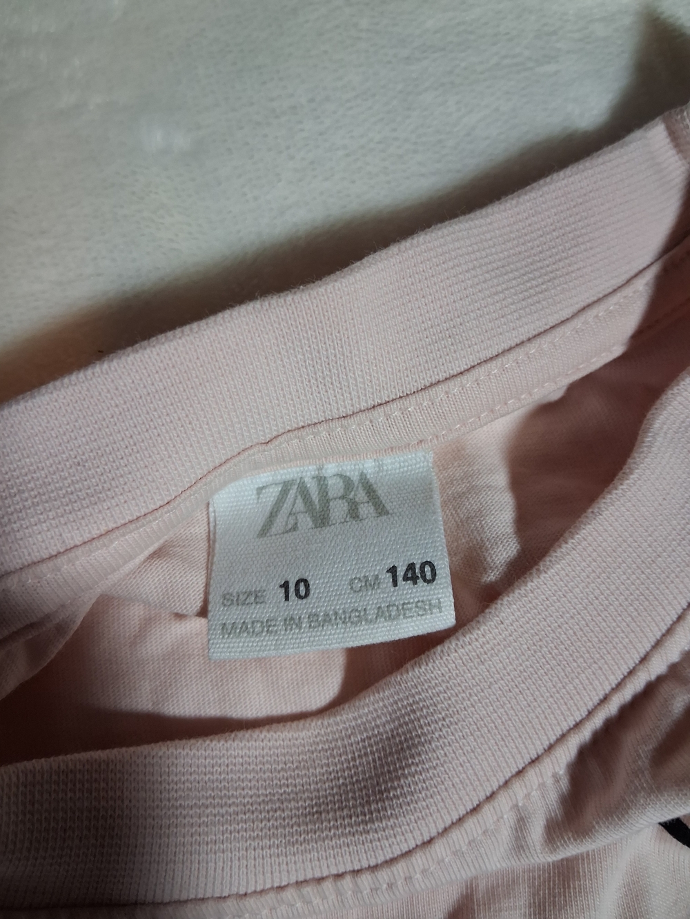ZARA Light Pink Girls Pajama Top